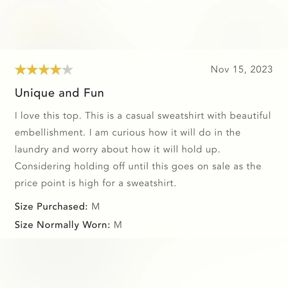 ❤️ HOT PICK ❤️ NWT Size MP - By Anthropologie Embroidered Sweatshirt - Picture 11 of 13